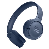 JBL Casti Wireless Over-Ear Tune 520BT, Pure Bass Sound, Bluetooth 5.3, Conexiune multi-point, Asistent vocal, Albastru