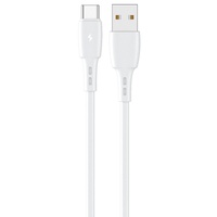 Lemontti Cablu Wind Fast Charge USB-A la Type-C, 1.2m, Alb